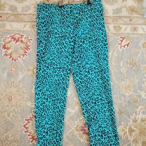 Ann Taylor Leopard Print Cropped Ankle Pants